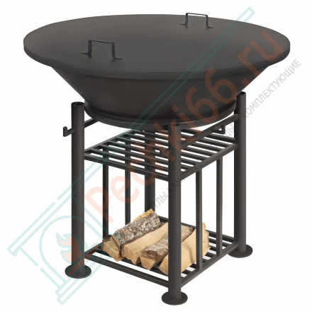Fantastic Grill Везувий Ø 1000 (чаша+подставка+плита+решетка чугунная "СТЕЙК" Ø 450мм+крышка)