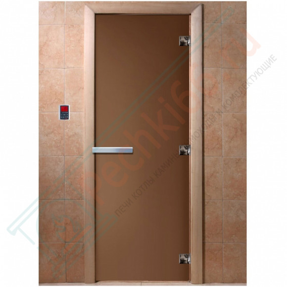 Дверь стеклянная для бани, бронза матовая 2000х900 (DoorWood) в Уфе