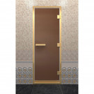 Стеклянная дверь для хамама в золотом профиле, бронза матовая 190х70 (по коробке) (DoorWood) Стеклянная дверь для хамама в золотом профиле, бронза матовая 190х70 (по коробке) (DoorWood)