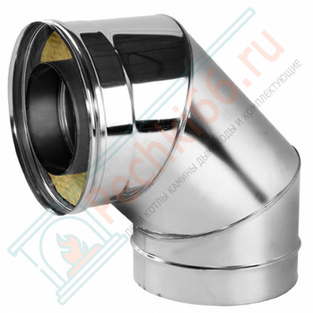 Отвод 90° V50R с изол (AISI-321/0,8-AISI-304/0,5) d-300/400 (Вулкан-Cerablanket)