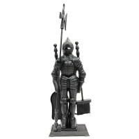 Набор каминный D50011ВК Рыцарь (4 предмета, 79см, черный), на подставке