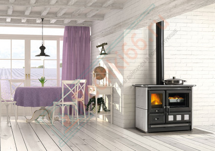 Печь с варочной поверхностью ROSA XXL MAIOLICA, цвет бордовый (La Nordica)