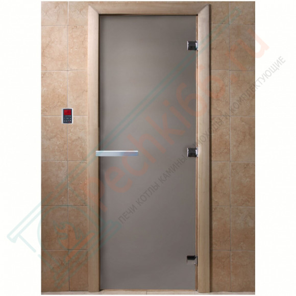 Дверь стеклянная для бани, сатин матовый, 2000х700 (DoorWood) в Уфе