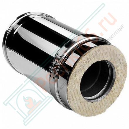 Сэндвич труба V50R с изол L=250 (AISI-310S/0,8-ОЦИНК-RAL/0,5) d-200/300 (Вулкан-Cerablanket)