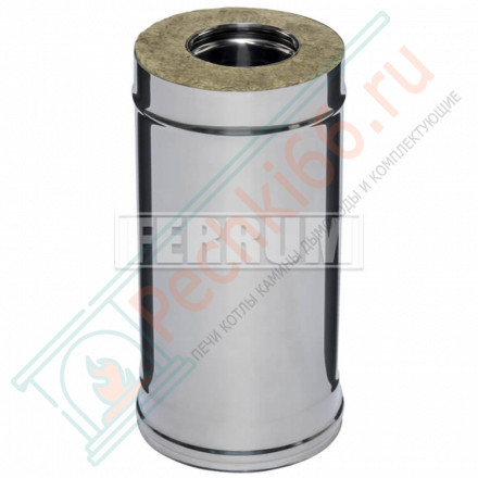 Сэндвич труба для дымохода L=0,5м (НЕРЖ-430/0,5-НЕРЖ-430/0,5) d-250/350 (Ferrum GS)