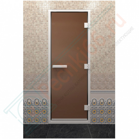 Стеклянная дверь DoorWood Хамам Бронза матовая 190х70 (по коробке) в Уфе
