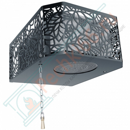 Обливное устройство для бани Каскад 30 л, хохлома черный (Изистим)