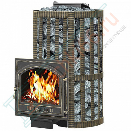 Чугунная печь для бани Ураган Ковка 28 205 (Везувий) до 30 м3