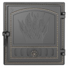 Дверца топочная чугунная 281, бронза (Везувий)