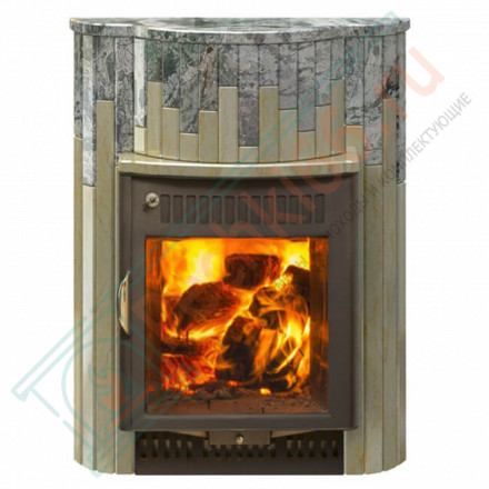 Портал для печи (Мини или Оптима) серии 'Ламель' - Жадеит + Сильвия Оро (Feringer)