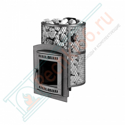 Печь для бани Атмосфера L+ КТТ, усиленная каменка, сетка нержавейка (ProMetall)