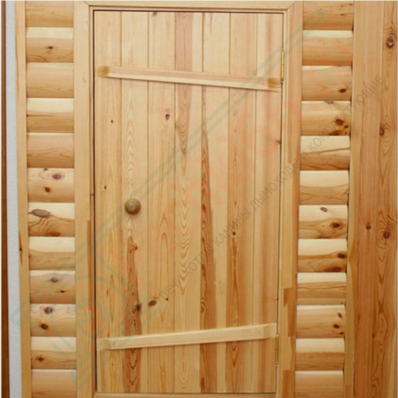 Входная деревянная дверь для бани 1900x800x40 сосна (Россия) в Уфе