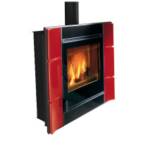 Печь-камин Plasma 80:26, цвет бордовый (La Nordica)