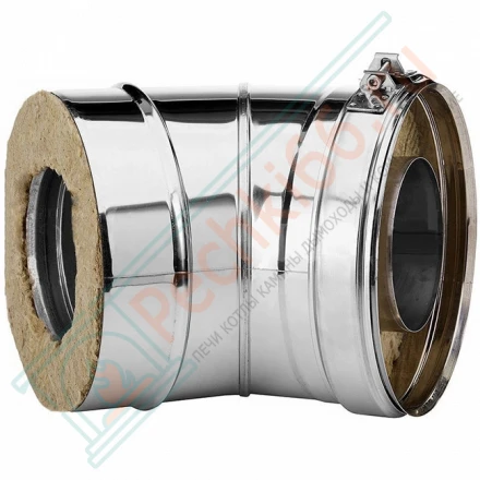 Отвод 15° V50R с изол (AISI-321/0,8-AISI-304/0,5) d-200/300 (Вулкан)