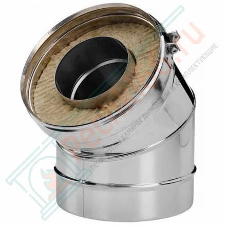 Отвод 15° V50R с изол (AISI-321/0,8-AISI-304/0,5) d-200/300 (Вулкан)