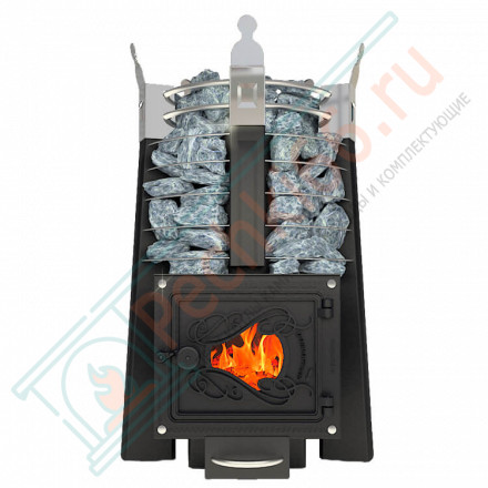 Банная печь Фредерика СТОУН стронг со стеклом (Добросталь)