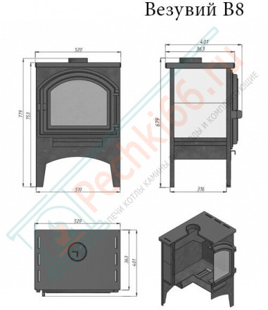 Отопительная печь В8 224 (Везувий)