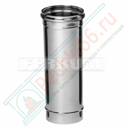 Дымоход L=0,5м (НЕРЖ-430/0,8) d-115 (Ferrum HF)