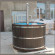 Японская баня Фурако круглая с пластиковой вставкой с внутренней печкой 150х150х120 (НКЗ) в Уфе