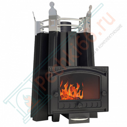 Банная печь Фредерика стронг с панорамным стеклом (Добросталь)