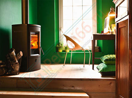 Печь-камин Nogal Black, чёрный керамический верх (MCZ)