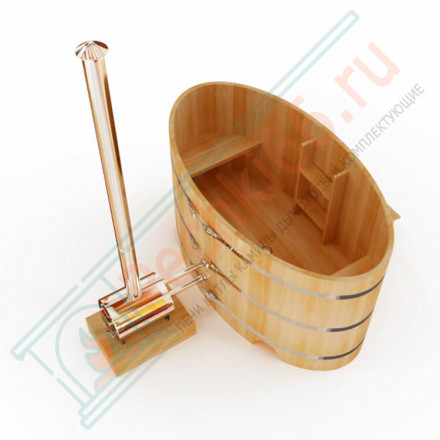 Японская баня Фурако овальная с внешней печкой 120х180х120 (НКЗ)