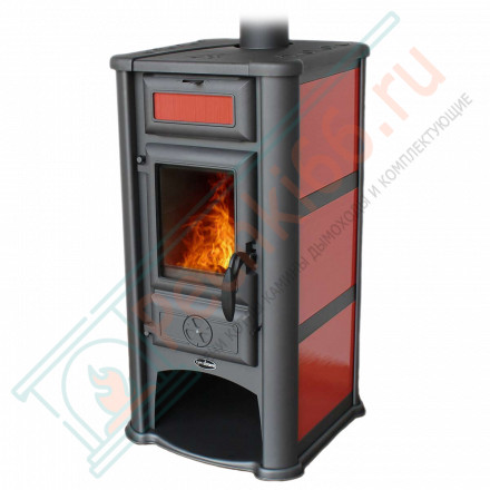 Печь-камин Lederata красная (Tim Sistem)