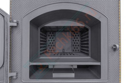 Печь для бани Гефест Гром 50 (П2) в облицовке Президент (1200/50) Змеевик (ТехноЛит)