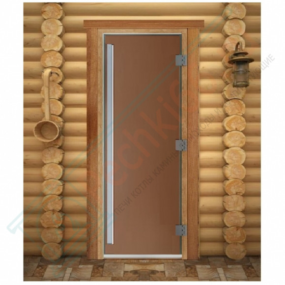 Дверь для бани и сауны Престиж бронза матовая, 200х70 по коробке (DoorWood) в Уфе