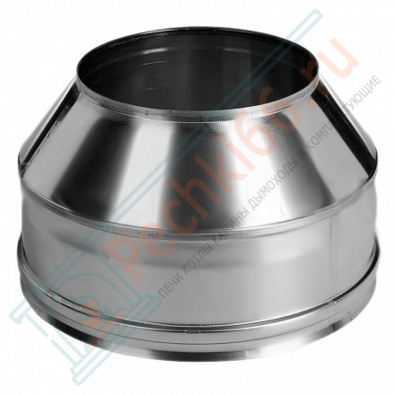 Конус на трубу с изол (НЕРЖ-321/0,5-НЕРЖ-439/0,5) d-130/210 (Дымок-Lux)