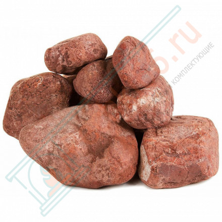 Камень для бани Яшма сургучная окатанная (ведро), 10 кг (Россия)