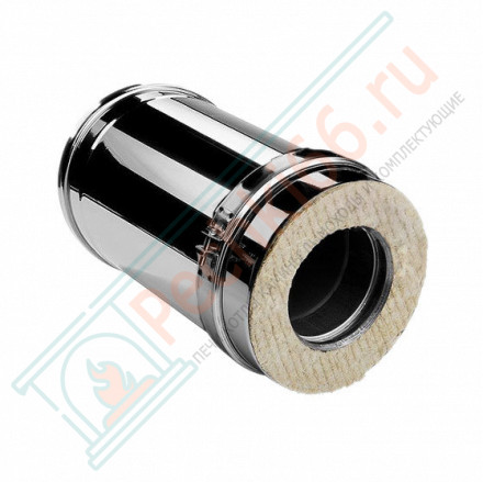 Сэндвич труба V50R с изол L=250 (AISI-321/0,8-AISI-304/0,5) d-300/400 (Вулкан-Cerablanket)