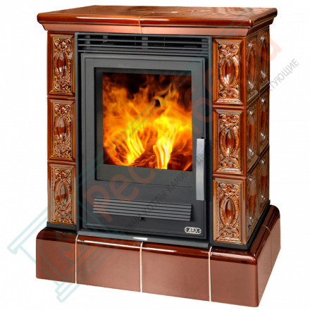 Керамическая печь Helvetia KP, кафельный цоколь, Т/О 6.9 кВт, 2-цвета (ABX)