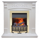 Электрический каминокомплект Sorrento - Белый дуб с очагом Danville Brass FB2 Электрический каминокомплект Sorrento - Белый дуб с очагом Danville Brass FB2