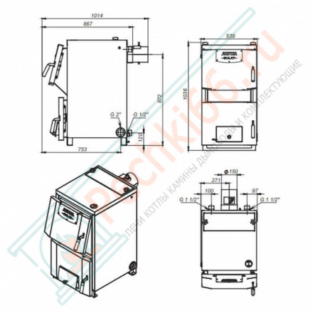 Комбинированный котел Bulat-23 (Zota) 23 кВт