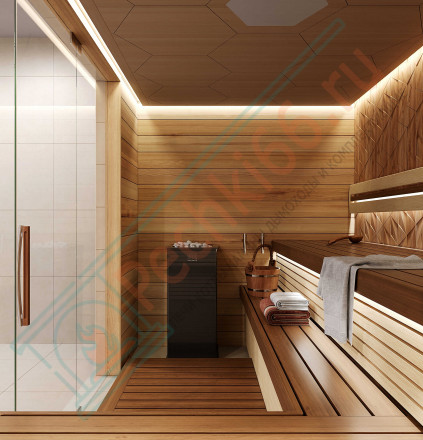 Электрическая банная печь Sangens W12G Glass