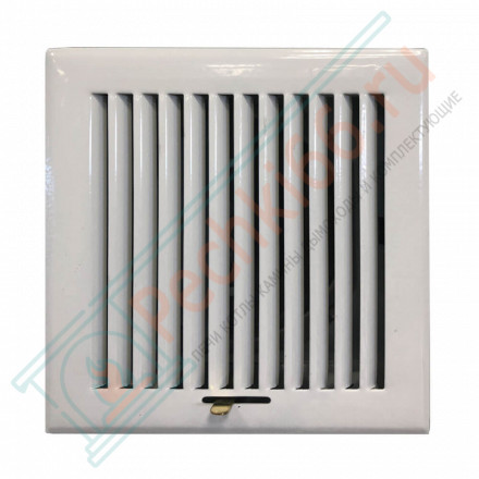 Каминная решетка с регулировкой, 170х170-D125, белая (Megaprom)