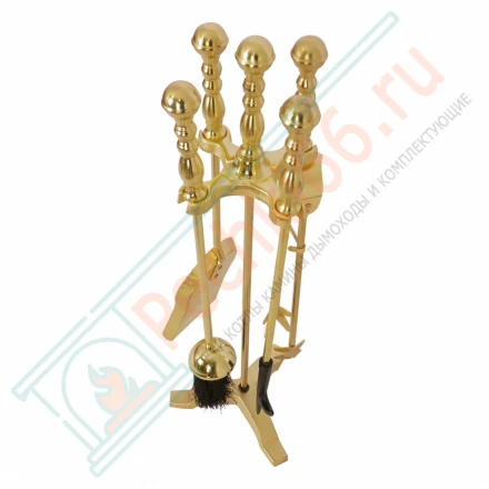 Набор каминный D15134РВ (4 предмета, 64см, полированная латунь)