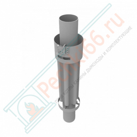 Дымоход - конвектор Окаменевшее дерево наборный, d-115, L=1000 мм (Feringer)