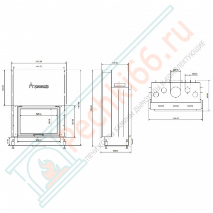 Каминная топка Flat 75/50 (A.caminetti)