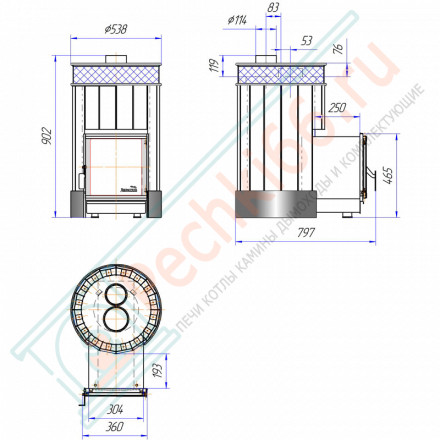 Печь для бани Услада Керама, с панорамной дверцей ПлаZма (Жара)