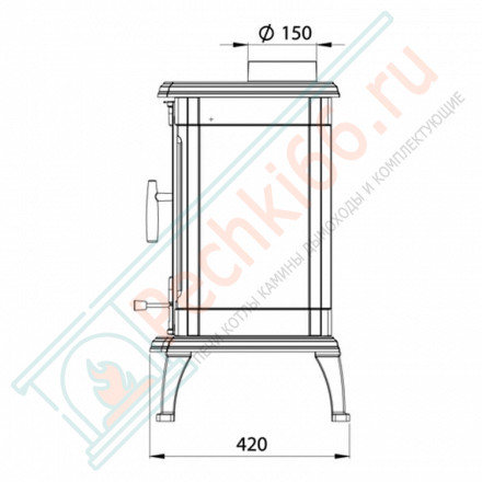 Чугунная печь-камин Iberia (NordFlam) до 200 м3