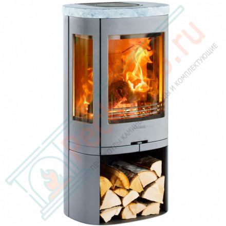 Печь-камин 850:3 Style, верх талькомагнезит, цвет серый (Contura)