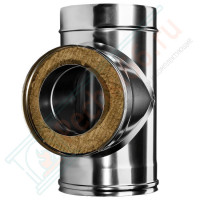 Тройник 90° с изол (НЕРЖ-321/0,5-НЕРЖ-439/0,5) d-150/230 (Дымок-Lux)