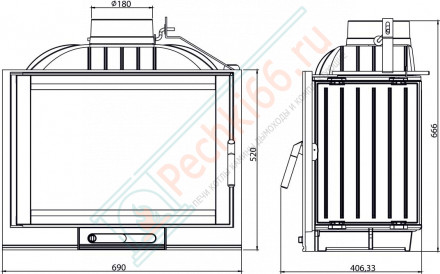 Каминная топка Capri (NORDflam) 14 кВт