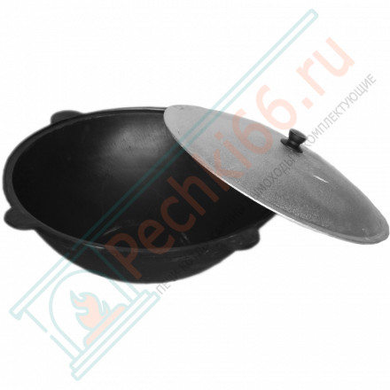 Узбекский чугунный казан плоское дно 6 л. (Наманган DAVR METALL)