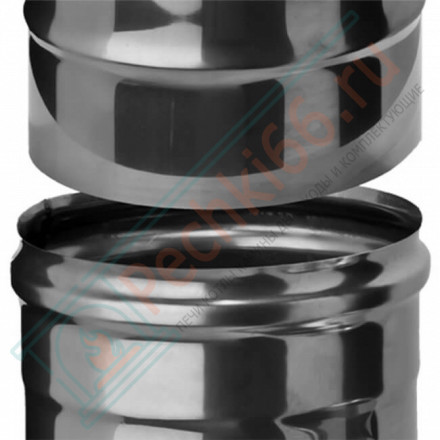 Сэндвич труба для дымохода L=0,5м (НЕРЖ-430/0,5-НЕРЖ-430/0,5) d-150/210 (Ferrum GS)