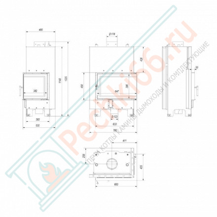 Стальная топка MBM/PW/10/P/BS/W (Kratki)