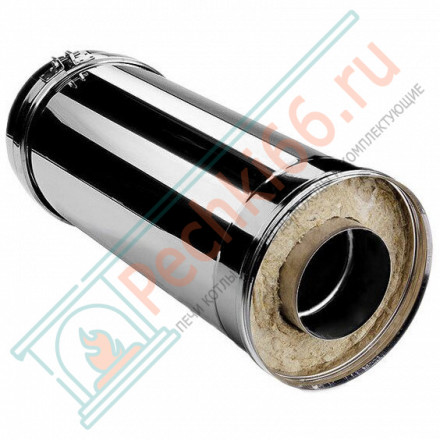 Сэндвич труба V50R с изол L=500 (AISI-321/0,8-ОЦИНК-RAL/0,5) d-120/220 (Вулкан-Cerablanket)