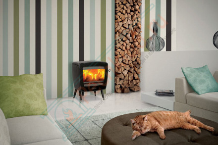 Чугунная печь Vintage35/E8, цвет - кремовый белый (Dovre)